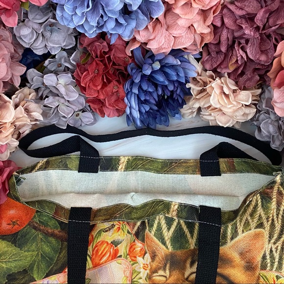 Eco-Friendly Sleeping Tabby Cat Folding Tote Bag - Picture 10 of 13